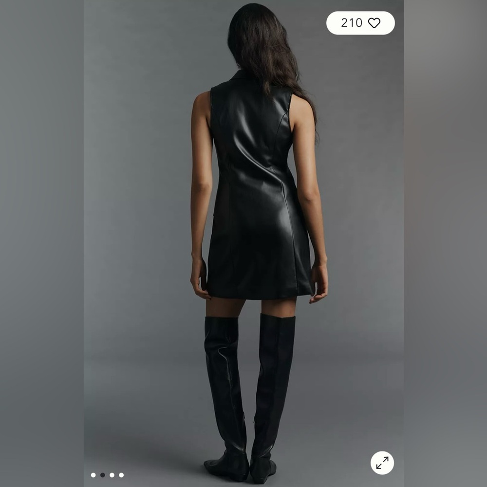 PAIGE Graciella Faux-Leather Mini Dress - Picture 7 of 14